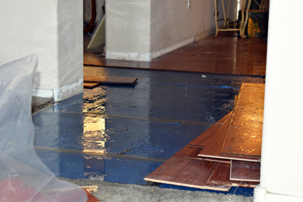 Professional Water Damage Restoration technician working in Bunnlevel, NC